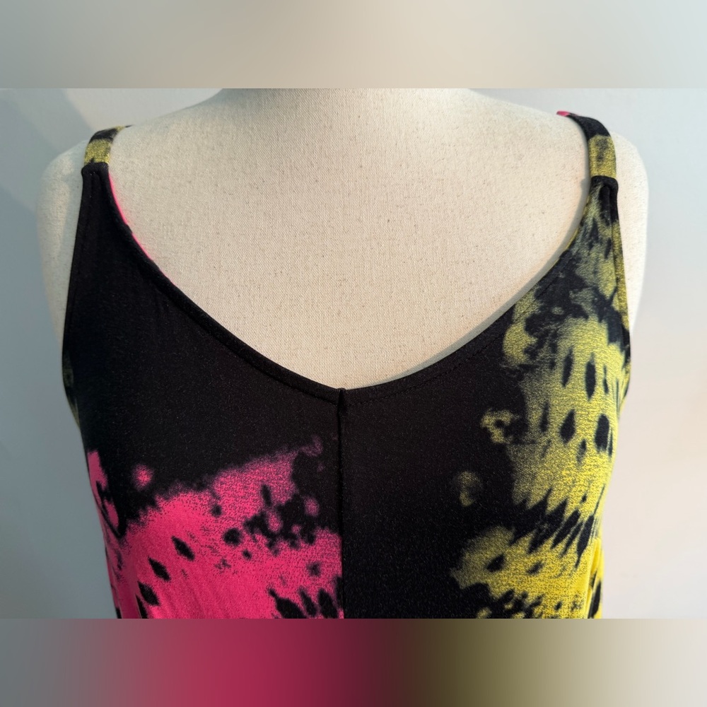 Torrid Black Pink/Yellow Tie Dye Super Soft Culotte Romper - Size 3 (22-24, 3X) - Picture 3 of 13